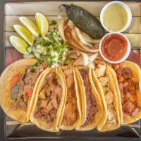 Street Taco Platter
 · Three tacos served with rice and beans.