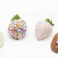Unicorn World 🦄 · Colorful and Delicious “Unicorn World” includes four Belgian Chocolate Covered Strawberries ...
