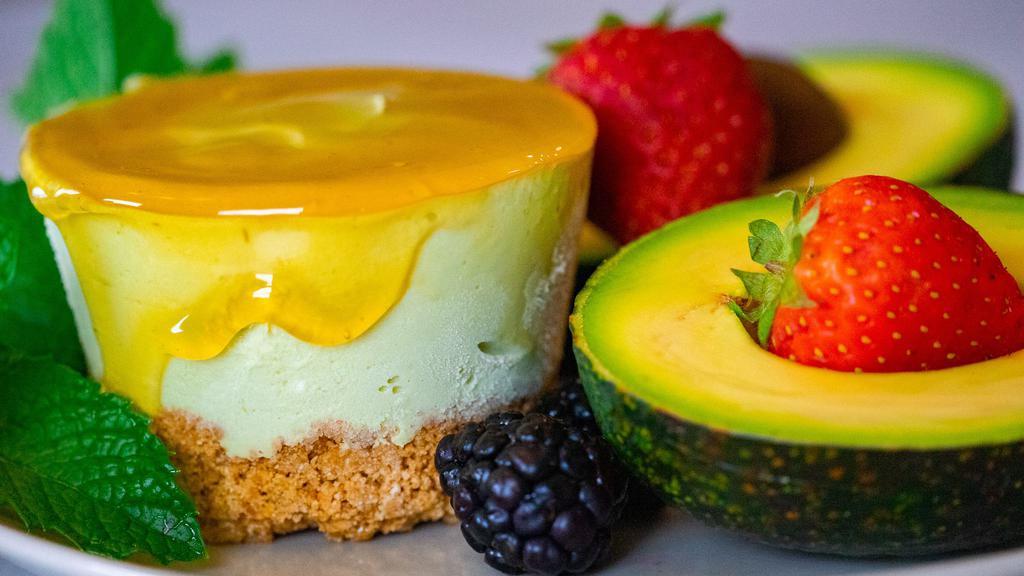 Uc11 Avocado & Honey Cheesecake · Dad loves avocado, he likes the buttery consistency and a rich nutty flavor. He loves to add real honey and find the perfect sweetness. It’s one of dad’s favorite desserts, this new recipe is a tribute to him and all the avocado lovers.