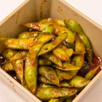 Spicy Edamame · Edamame, sweet and spicy sauce.