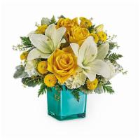 Teleflora'S Golden Laughter Bouquet · Inspired by the sunny sound of children's laughter, this lighthearted bouquet of golden rose...