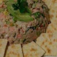 Tuna Salad · Served with tuna, celery, iceberg lettuce, shredded carrots, tomatoes, tossed in mayonnaise,...