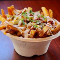 Small Southwest · Single order of fresh-cut seasoned fries, southwest sauce, three cheeses, bacon, sour cream,...