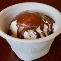 Scoop O' Vanilla (Gf) · Large scoop of vanilla ice cream - chocolate shell optional.