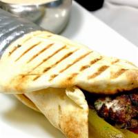 Beef Kafta Kabob Wrap · Grilled ground Beef marinated with a blend of Mary's special spices then warped in fresh Pit...