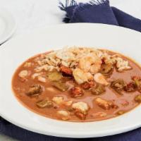 Gumbo · Shrimp, chicken, Andouille sausage, okra & a dark roux