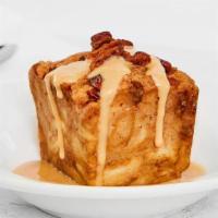 Homemade Bread Pudding · Made right here with a whiskey caramel sauce