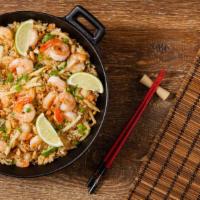 Shrimp Fried Rice · Rice stir-fried in a wok with jumbo prawns.