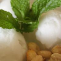 Homemade Coconut Ice Cream · (made in house using fresh coconut)