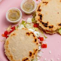 Gorditas · Choice of Meat, Refried Beans, Lettuce, Tomatoes, Queso Fresco and Sour Cream