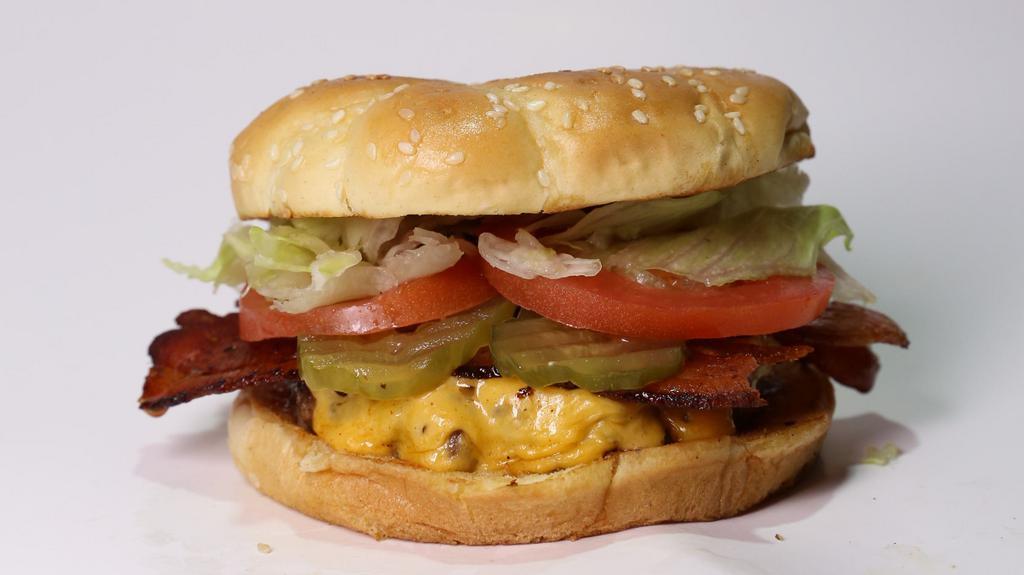 Single Burger · Single Burger with Cheese, Lettuce, Tomato, Pickles, Mayo, and Ketchup. Other Toppings per customers choice