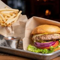 Turkey Burger · Signature dishes. Monterey Jack cheese, green leaf lettuce, beefsteak tomato, pickle, red on...