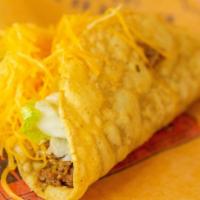Taco · A crisp deep-fried corn tortilla filled with 100% ground beef, fresh shredded lettuce, and t...