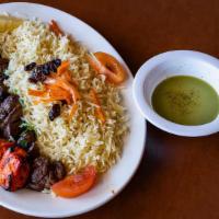 Combo Kabob · A combination of boneless chicken and beef kabobs