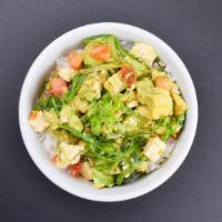 Avocado Tofu Bowl · Fresh avocado, cold tofu, tomato, seaweed salad, chili, and green onion with original dressi...