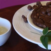 Double Chocolate Chunk Cookie · Our Double Chocolate Chunk Cookie can be served warm with your choice of Chocolate, Lemon, S...
