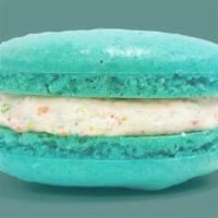 Fruity Pebbles Macaron · Buttercream made with real fruity pebbles cereal to feed your inner-child!