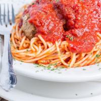 Spaghetti Or Ziti · Mushrooms, meat sauce, meatballs, sausage or butter.