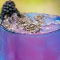 Chia Blackberry Lemonade · House Lavender Lemonade, Muddled Blackberries, Chia Seeds