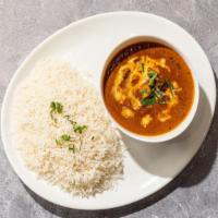 Chicken Butter Masala By O'Desi Aroma · By O'Desi Aroma. Velvety tomato curry. Served with side of basmati rice. Gluten-Free. Contai...