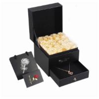 Timeless Gift Box (Champagne) · Perserved soap roses in a beautiful gift box witha jewelry box underneath.  Set comes with a...