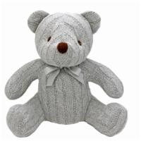Gray Cable Knit Bear Large  · This is a beautiful luxury cable knit bear, perfect for baby shower gifts or any occaision. ...