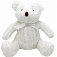 White Cable Knit Bear Large  · This is a beautiful luxury cable knit bear, perfect for baby shower gifts or any occaision. ...