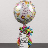 Get Well Soon Floral Balloon Set · Floral Print Get Well Soon Balloon and Candy Jar