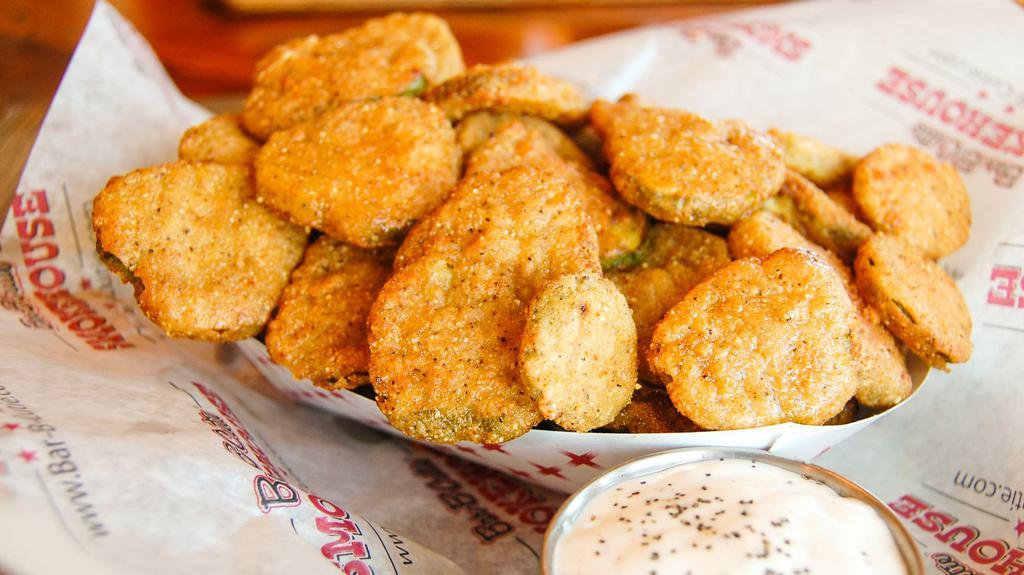 Fried Pickles · Served with ranch.