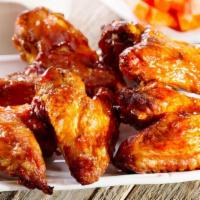 20 Pieces - Chicken Wings · Available sauces:  BBQ, Buffalo, Sweet Chili, Garlic Parmesan or Lemon Pepper. Plain Wings w...