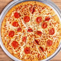 Pepperoni · Keep it Traditional with Our Classic Pepperoni Pizza! This savory pie is topped with 100% Wh...