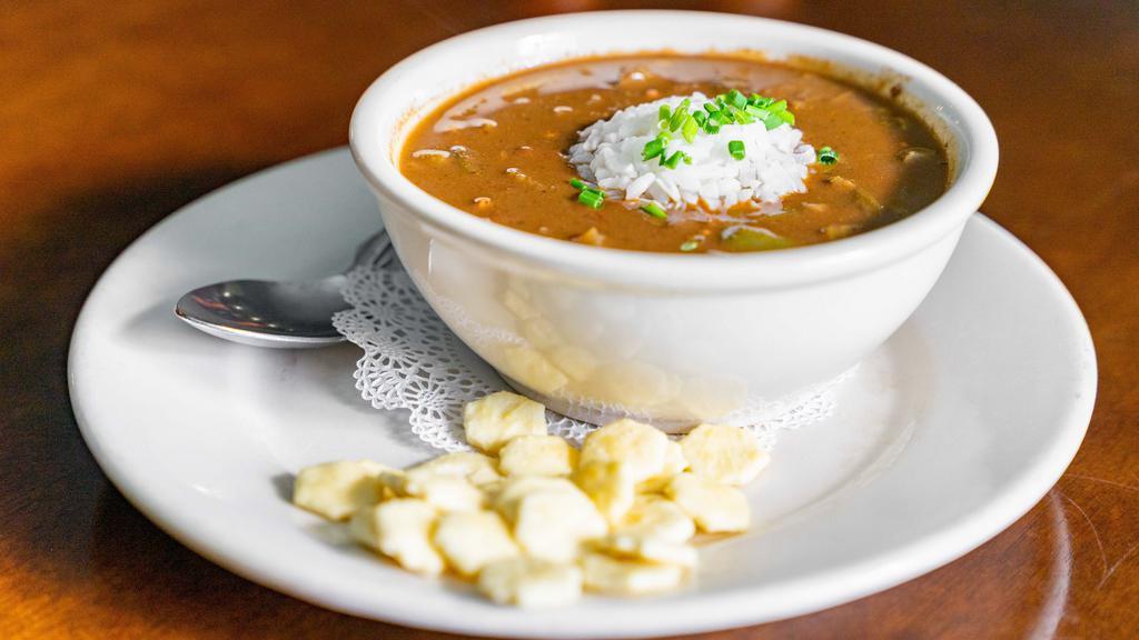 Seafood Gumbo · With shrimp, oysters and crabmeat