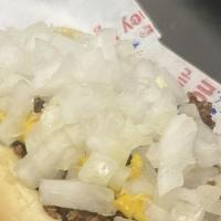 Flint Style Coney Island · Flint meat topping, onion, mustard.