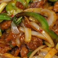 Mongolian Beef · Sauteed w. ginger sauce, onion & scallion