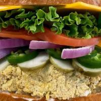 The Tuna Sandwich · Tuna salad, green leaf lettuce, tomato and cheese.