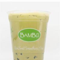 Matcha Milk Tea · A Special Bambu Blend of Matcha Green & Jasmine Tea. 430 cal.