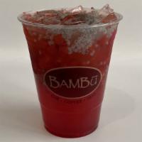Strawberry Fruit &  Basil Seed Tea · Fresh strawberry, basil seed and your favorite toppings added to fresh brewed jasmine tea. 1...