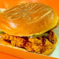 Chick’N Sandwich Meal (With Fountain Drink Or Tea) · Air fried chicken with your choice of sauce in a brioche bun! Comes with Cajun fries and a d...