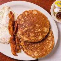 Pancake Plate · 2 Pancakes, 2 Eggs and 2 strips of bacon