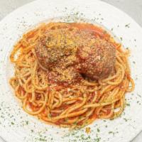 Spaghetti With Marinara · Italian Sausage or Meat Sauce for additional price. Add Meat balls for additional charge.