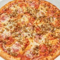 Meat Lovers Pizza · Sausage, Pepperoni, Ham, and Hamburger..