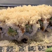 Shrimp Tempura Roll · Shrimp tempura, avocado, cucumber, and crab w/ sweet and hot sauce