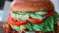 Club 512 · Our standard crispy chicken sandwich topped with tomato, lettuce, bacon, pepper jack cheese ...