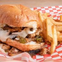 Chicken Philly · Sautéed onions, mushrooms, bell peppers, mayo, provolone cheese.