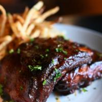 Baby Back Ribs · full rack of ribs, house-made bbq served with hand-cut fries