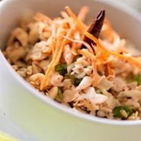 Thai Chicken Wrap · Minced chicken, spicy lime sauce, cilantro, mint, toasted rice powder, carrot, scallion, sea...