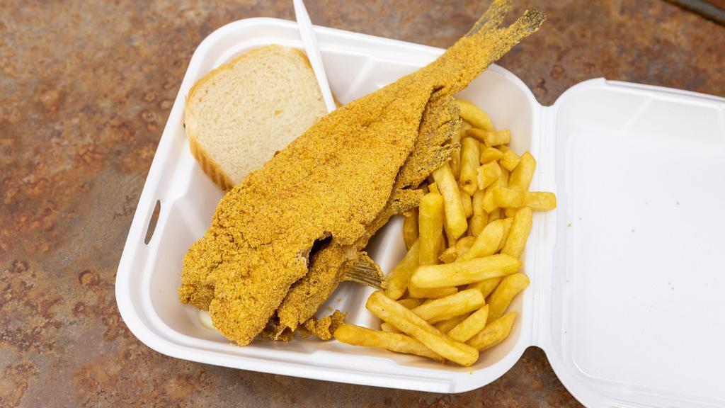 Whole Catfish (1Lb) · Served with french fries and bread.