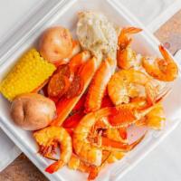 Mixed Boiling · 1lb Dungeness Crab Leg + 1/2 Shrimp( Corn. Potato and Sausage)