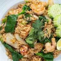 Street Fried Rice · Traditional Bangkok style street food. Stir-fried rice w/ choice of meat, egg, slice onion, ...