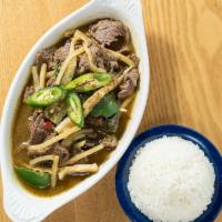 Gang Pa (Gf) · Spicy. Thai jungle green curry WITHOUT coconut milk, bamboo shoot, intense flavor from Thai ...